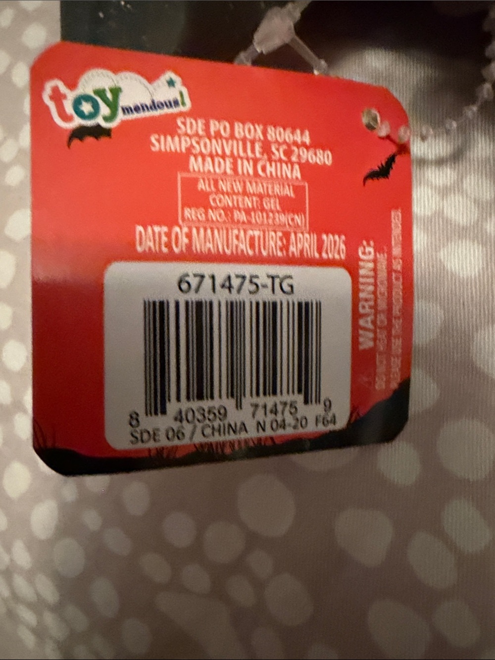 Toymendous Glitter Black Bat Squishy Toy -NWT authentic from Target - Picture 4 of 14